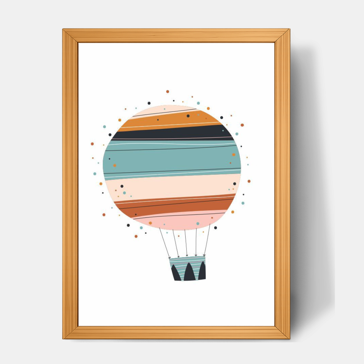 Quadro Infantil Balão Bolinhas colorido