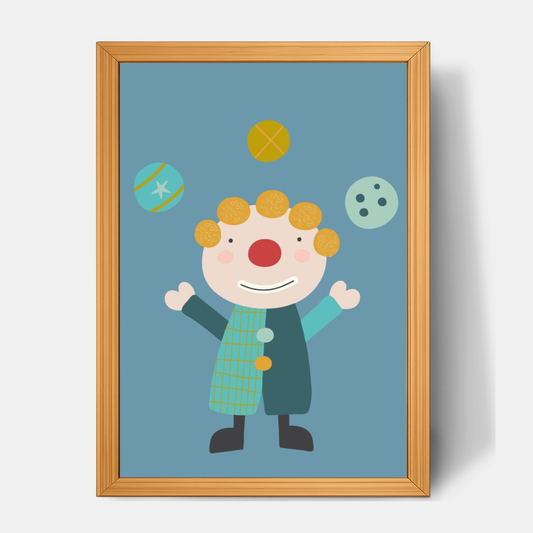 Quadro Infantil Palhacinho malabarista