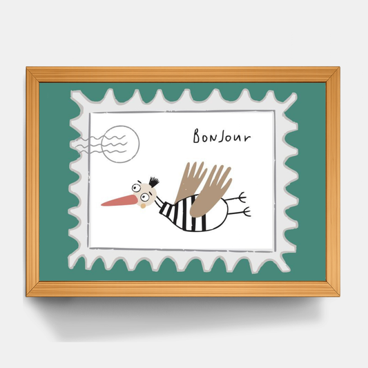 Quadro Infantil Bonjour