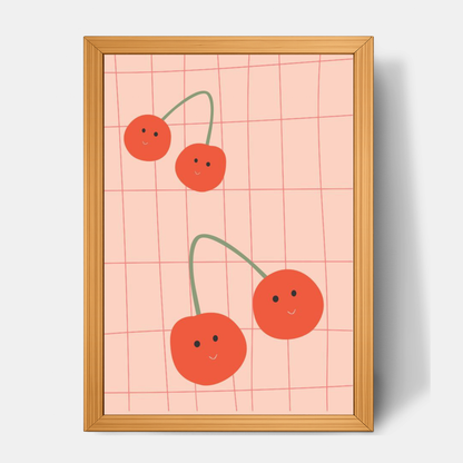 Quadro Infantil cerejas