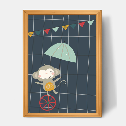 Quadro Infantil Macaco equilibrista