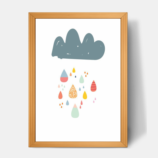 Quadro Infantil chuva colorida