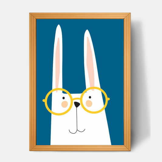 Quadro Infantil Coelho Azul