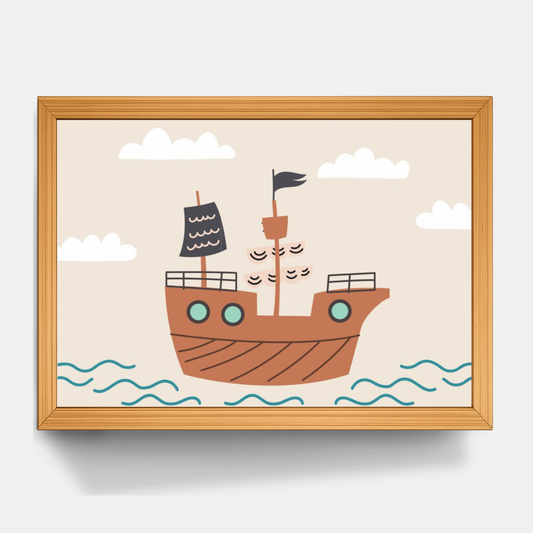 Quadro Infantil Navio pirata