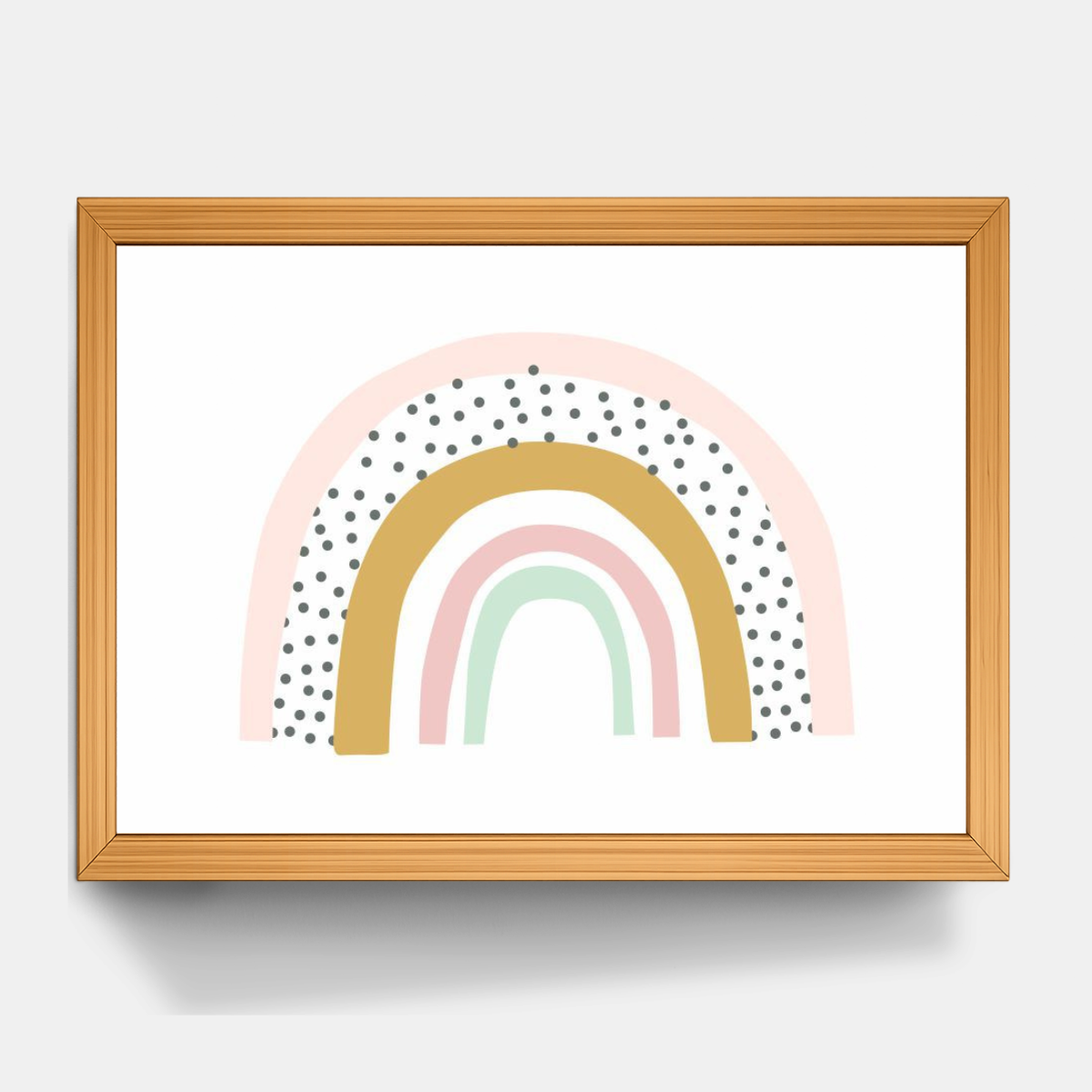 Quadro Infantil Arco Íris bolinhas
