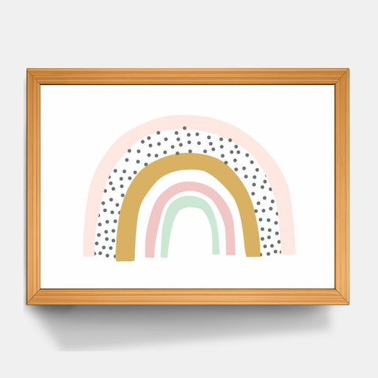 Quadro Infantil Arco Íris bolinhas