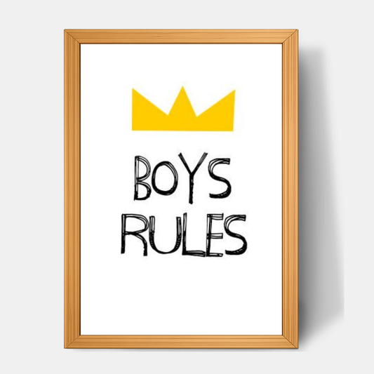 Quadro Infantil Boys Rules