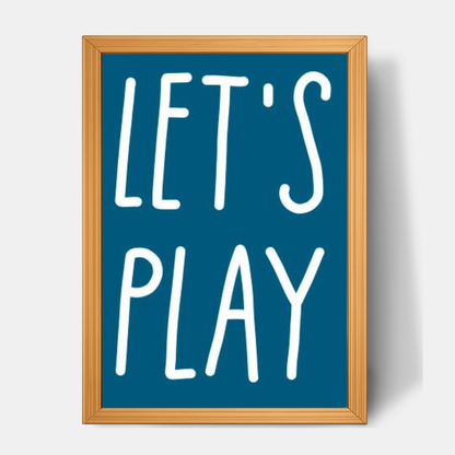 Quadro Infantil Lets Play azul