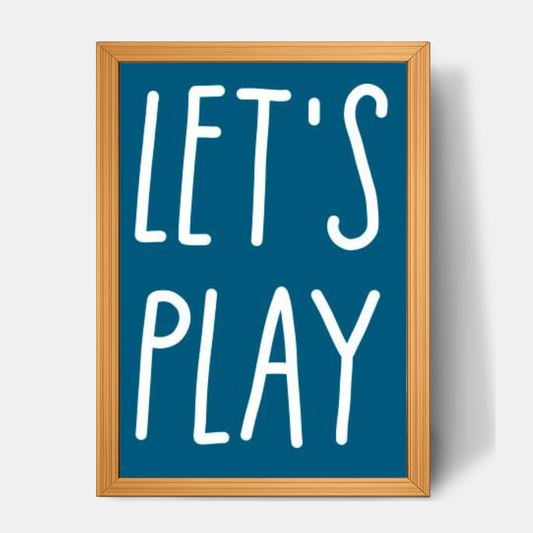 Quadro Infantil Lets Play azul