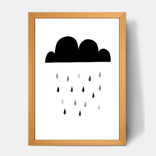 Quadro Infantil Chuva Preta