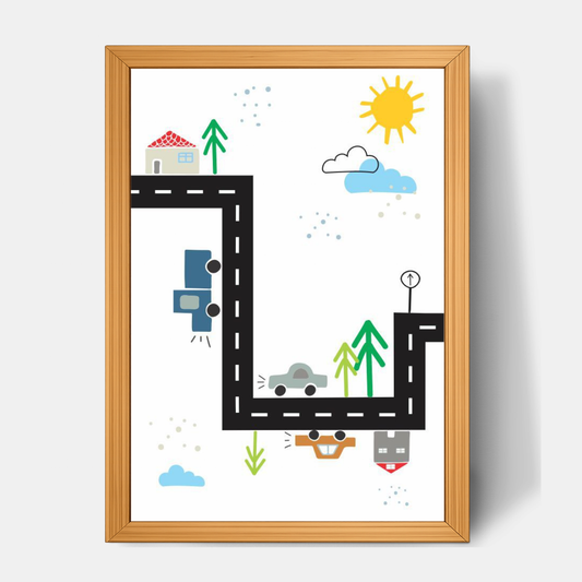 Quadro Infantil Cidade Ensolarada