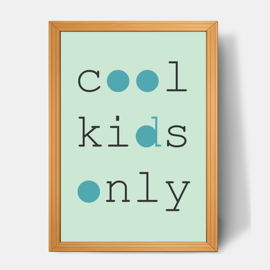 Quadro Infantil Cool Kids Only Azul
