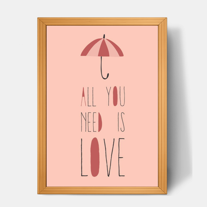 Quadro Infantil All you need is love