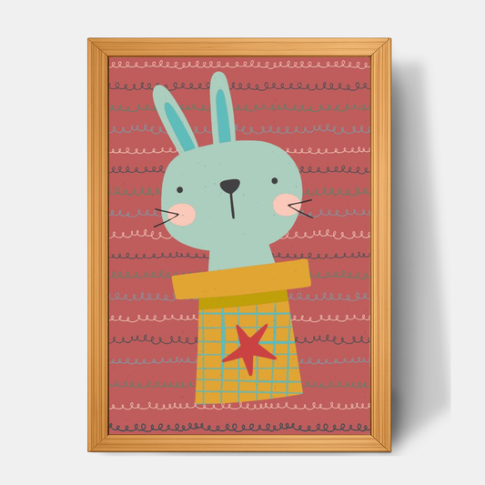 Quadro Infantil Coelho na cartola