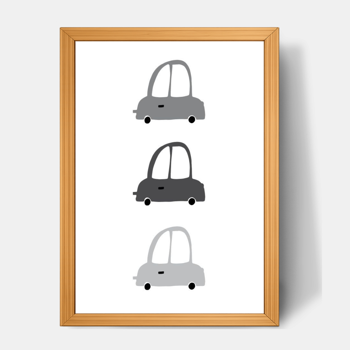 Quadro Infantil Carros Fuscas degradê