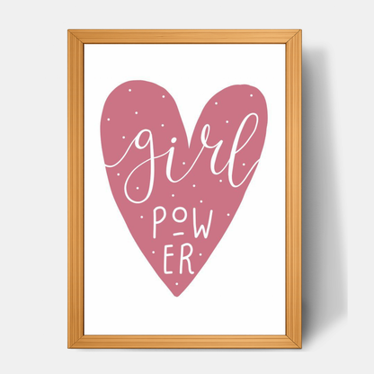 Quadro Infantil Girl Power roxo
