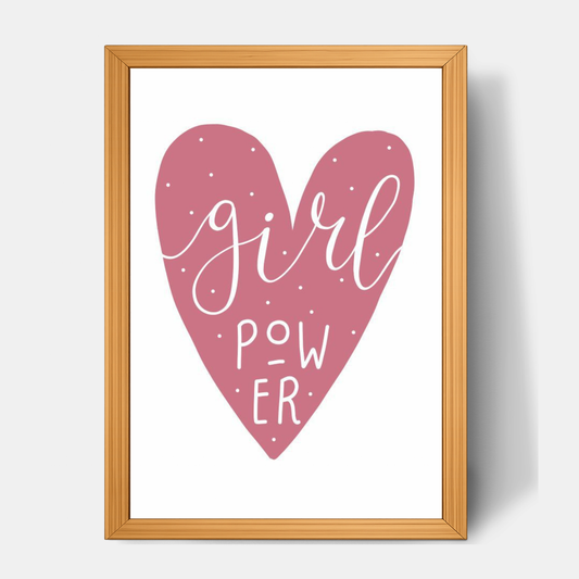 Quadro Infantil Girl Power roxo
