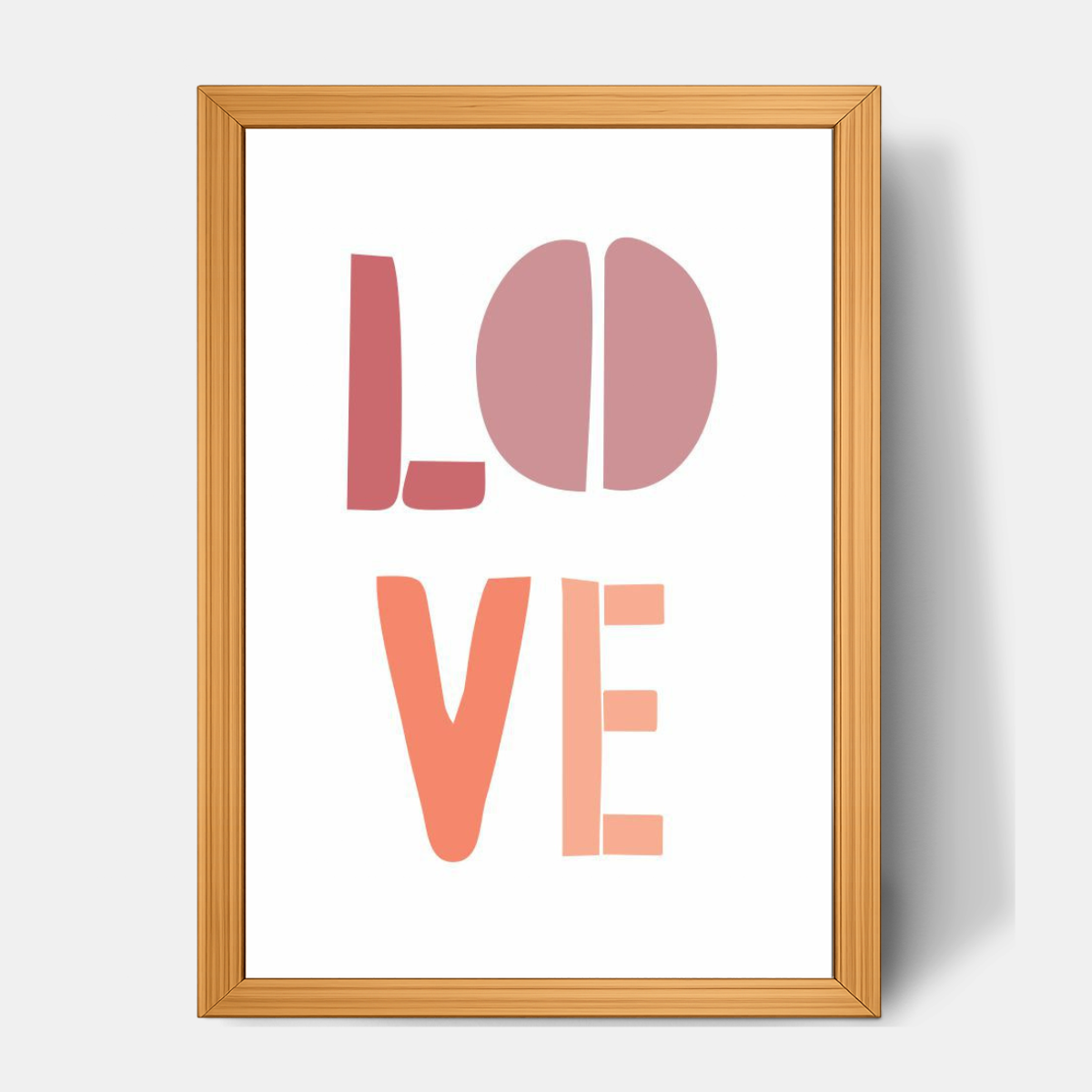 Quadro Infantil Love rosa