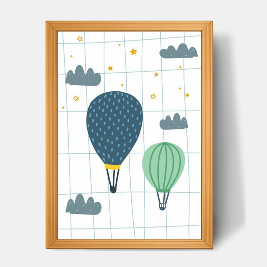 Quadro Infantil balões no céu