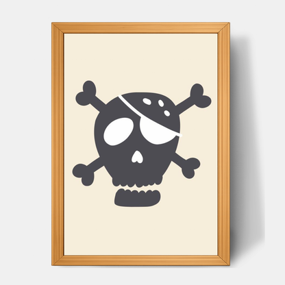 Quadro Infantil Caveira de pirata