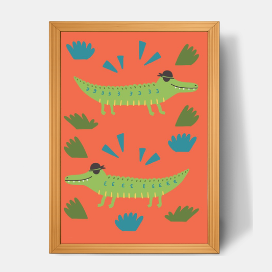 Quadro Infantil Jacaré pirata