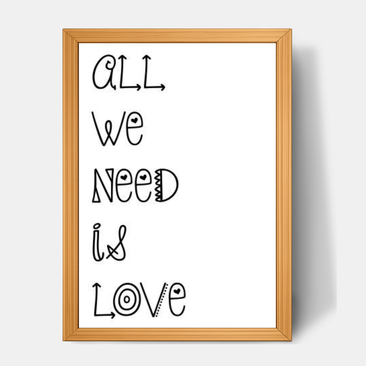Quadro Infantil All You Need is Love