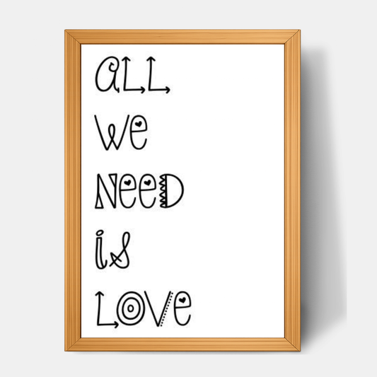 Quadro Infantil All You Need is Love