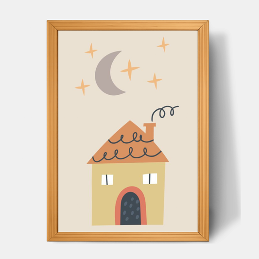 Quadro Infantil Noite em casa