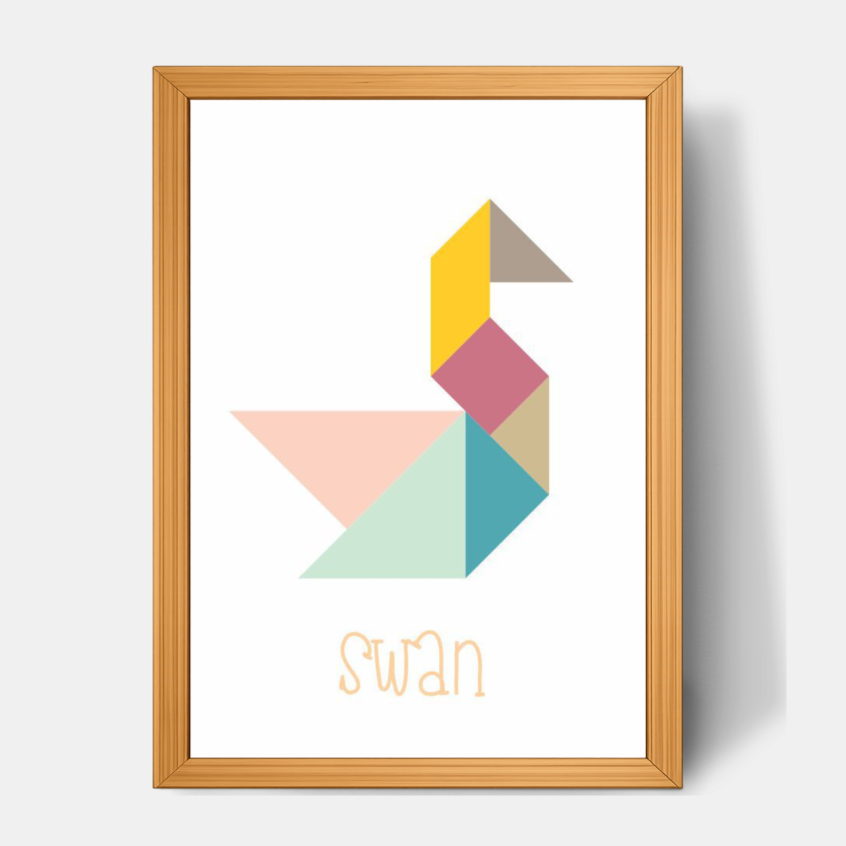 Quadro Infantil Dobradura Cisne