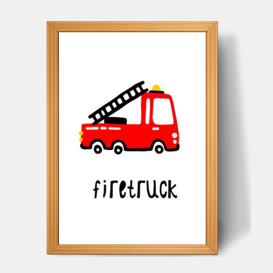 Quadro Infantil Bombeiro