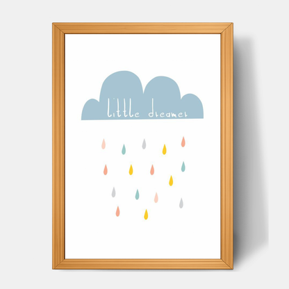 Quadro Infantil little dreamer chuva