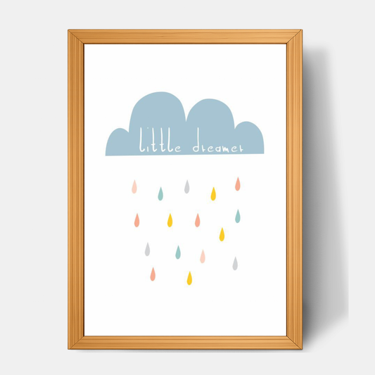 Quadro Infantil little dreamer chuva