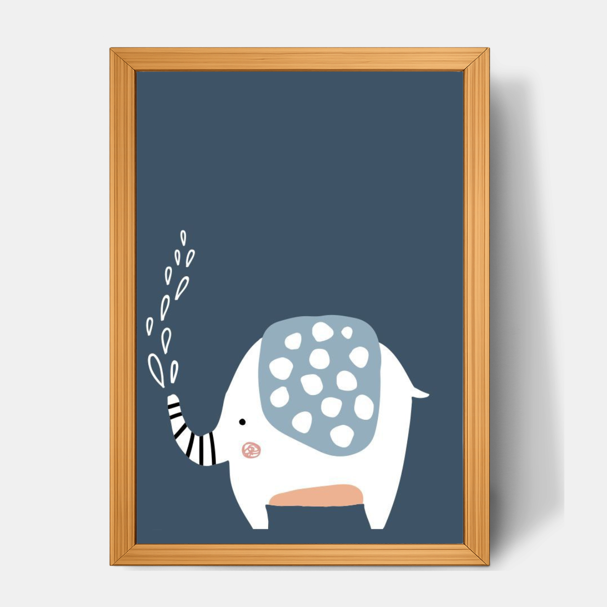 Quadro Infantil Elefante Chafariz azul