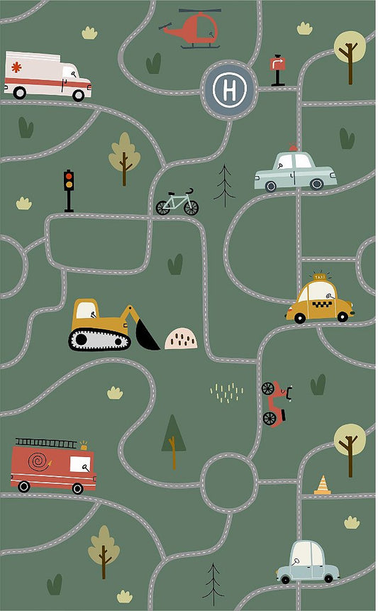 Tapete Playmat Carros Bandeira