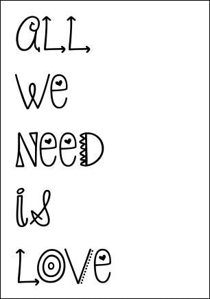 Quadro Infantil All You Need is Love