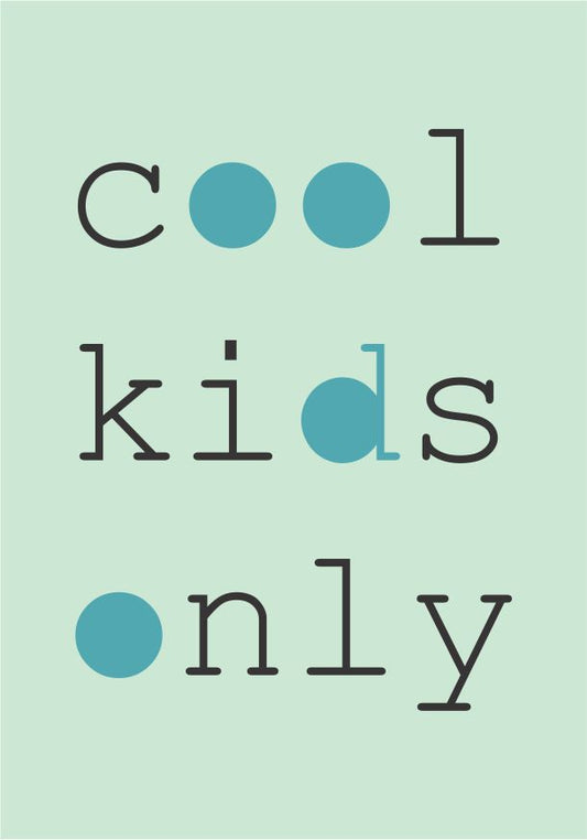 Quadro Infantil Cool Kids Only Azul