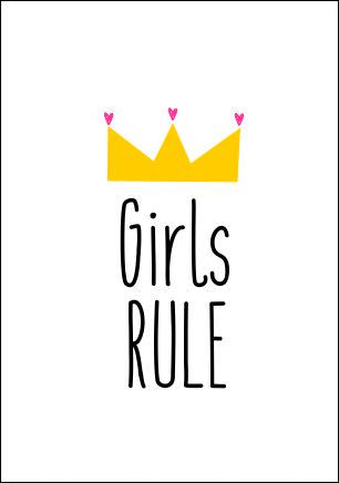 Quadro Infantil Girls Rules