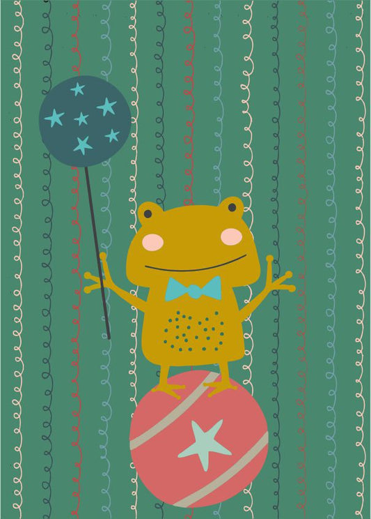 Quadro Infantil Sapo malabarista