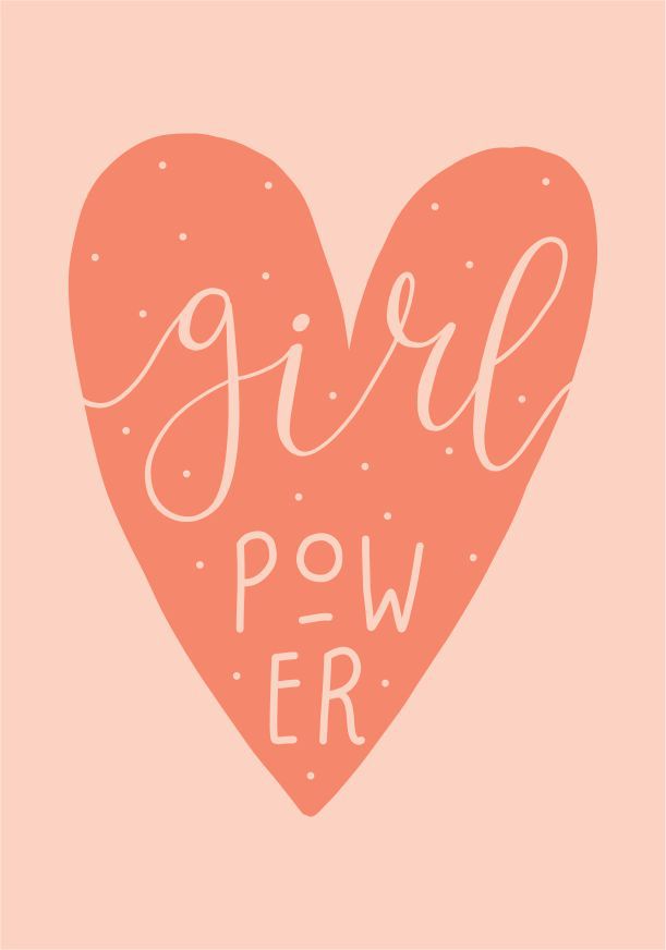 Quadro Infantil Girl Power rosa