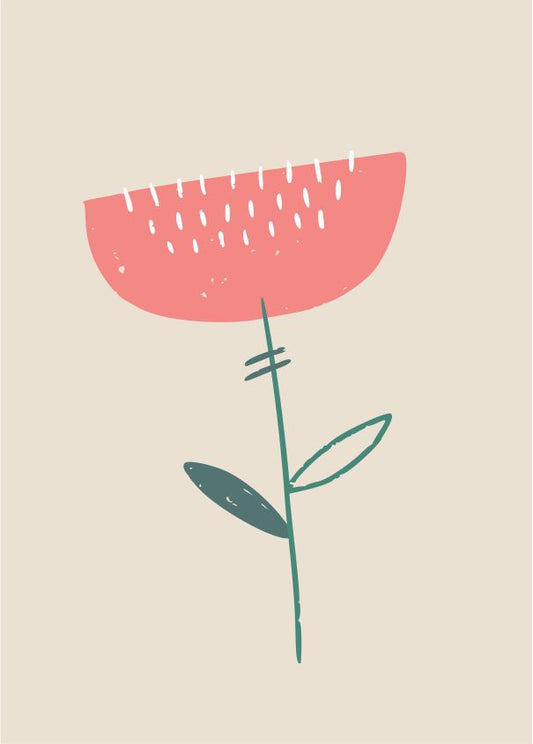 Quadro Infantil Flor rosa