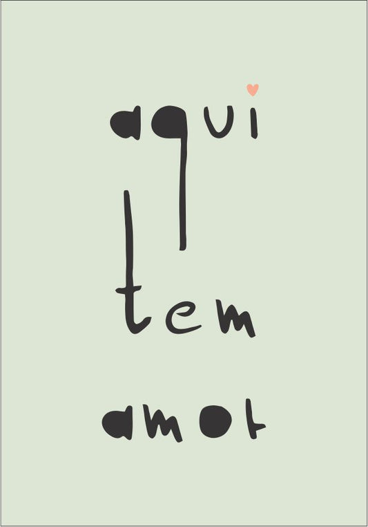 Quadro Infantil Aqui tem Amor