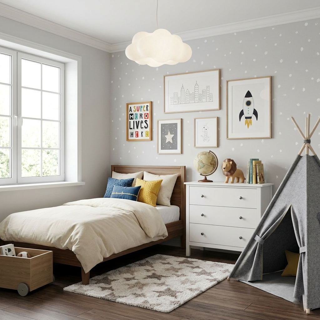 Quadro Infantil Even a Super Hero Needs to Go to Bed