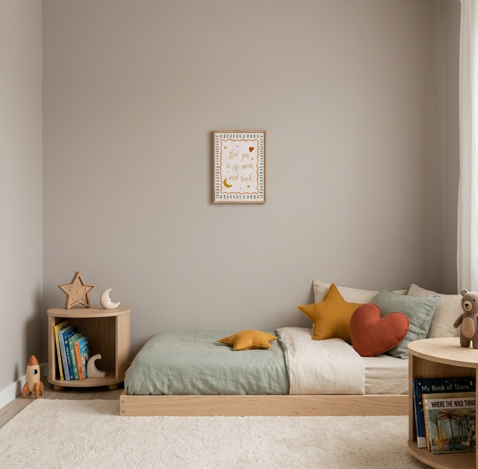 Quadro Aquarelado Frase Love you to the Moon and Back
