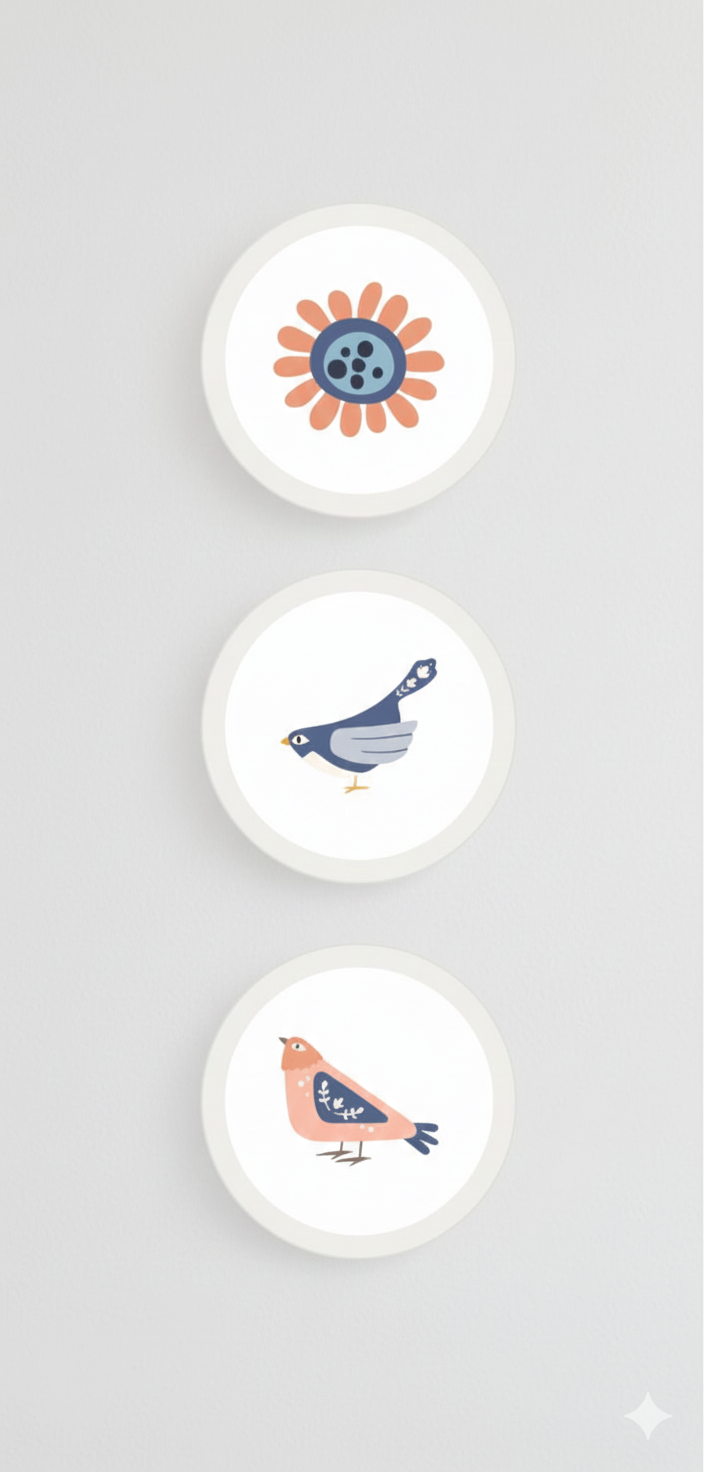 Trio Passarinho Flor