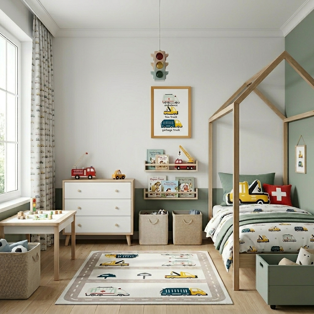 Quadro Infantil Ambulância Guincho Lixeiro