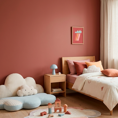 Quadro Infantil Nuvem quadriculada chovendo