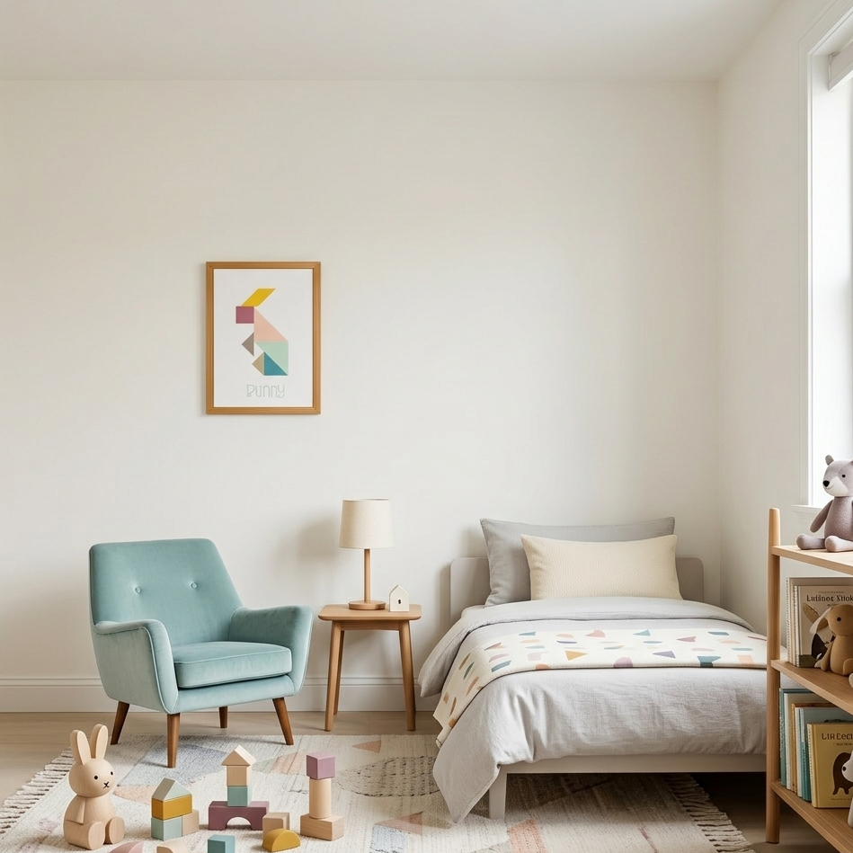 Quadro Infantil Dobradura Coelho