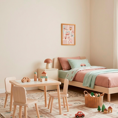 Quadro Infantil Cidade rosa