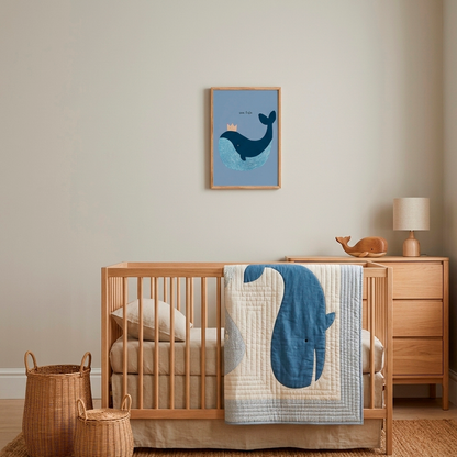 Quadro Aquarelado Baleia