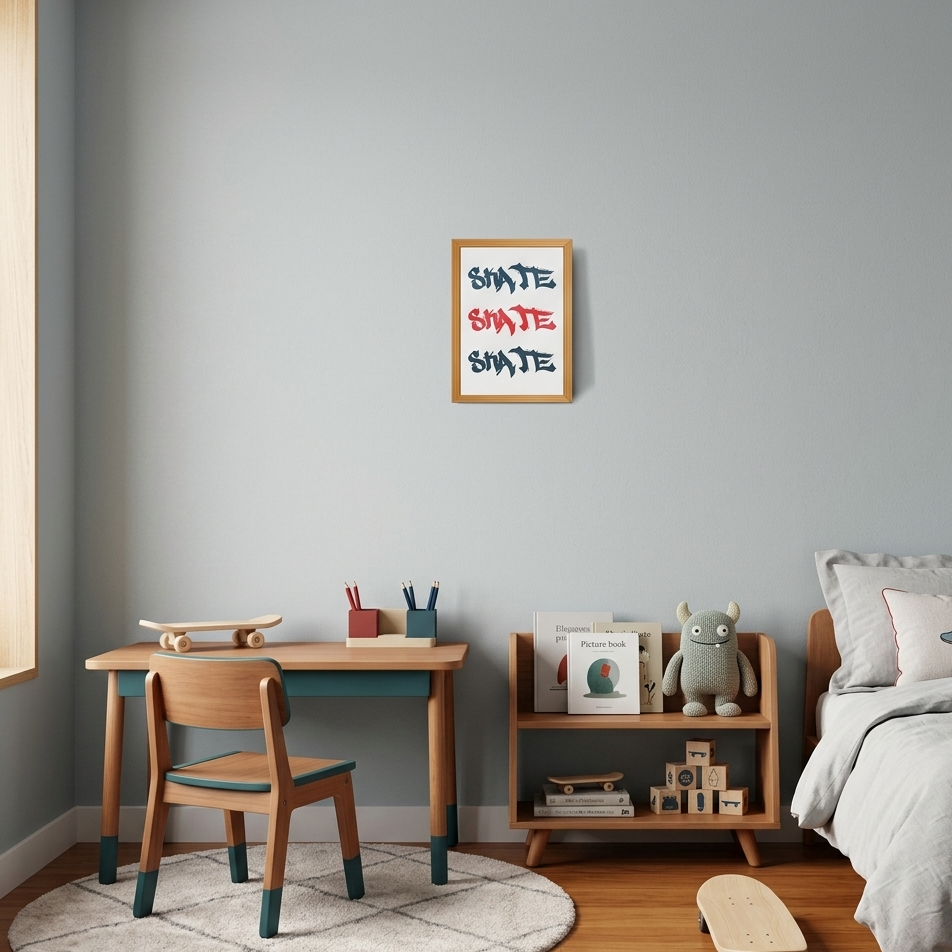 Quadro Infantil SK8 Grafitte